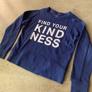 Athleta Girls EUC Crewneck Sweatshirt Navy 8 10